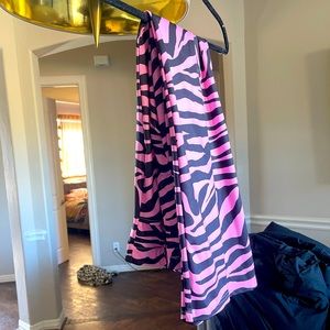 zebra flare pants